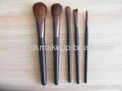 Shiny Brown 5pcs Makeup Brush Kits 