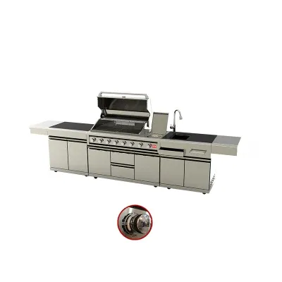 2024 Professional Garden Gas BBQ Grill Cabinet with Refrigerator