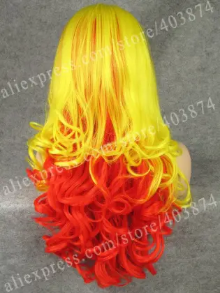 Hot Sale lace front wigs Synthetic Two Tones Colored Wigs online wigs