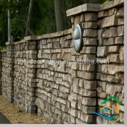 Faux stone fencing