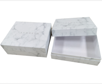 Marble pattern gift paper box for clothes shoes