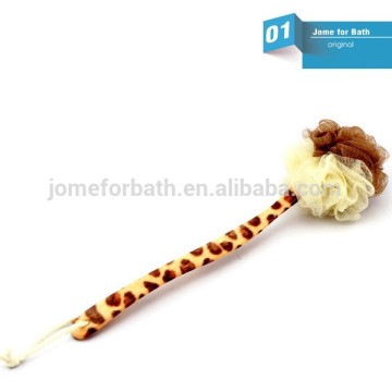 Bath Shower Body Back Clean Brush Long Plastic Handled Mesh Spong