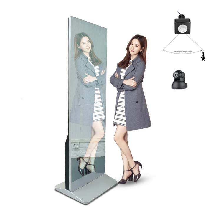 43"Touch Screen Smart Mirror Interactive Kiosk For Shopping Mall