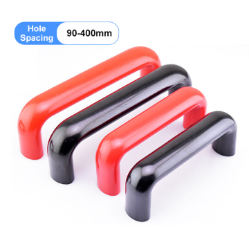 Red 400mm Oval M8 Bakelite Industrial Pull Handle untuk Pintu