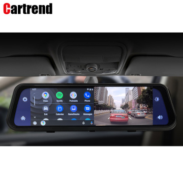 4G ADAS 9.66 "Specchio per auto: Carplay, Android Auto, Navigazione GPS, fotocamera DVR DVR 1080p