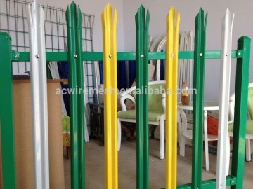 backyard grass protection palisade steel fence