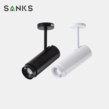Minimalist Black & White LED Track Lighting: 5W-24W Installation