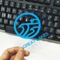Pelekat logo emas telus yang dicetak bulat