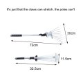 Collect Loose Debris Stainless Steel Lightweight Expandable Garden Rake Yards Portable Leaf Brush Lawns Telescopic 9 Teeth