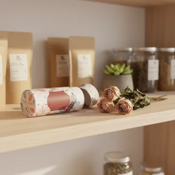 Custom Paper Cosmetic Tube with CMYK Printing Gift Box