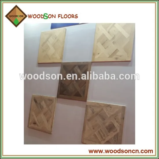 Chinese factory 18mm thickness solid versailles parquet wood flooring