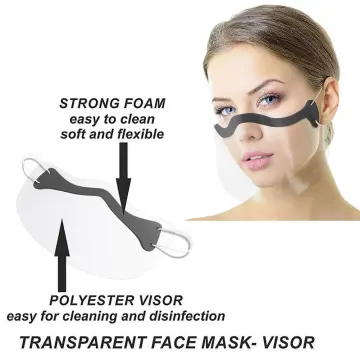 Kitchen Transparent Face Shield Anti-oil Dust-Proof Face Protective Mask With Nasal Patch Reutilizable Cooking Tools