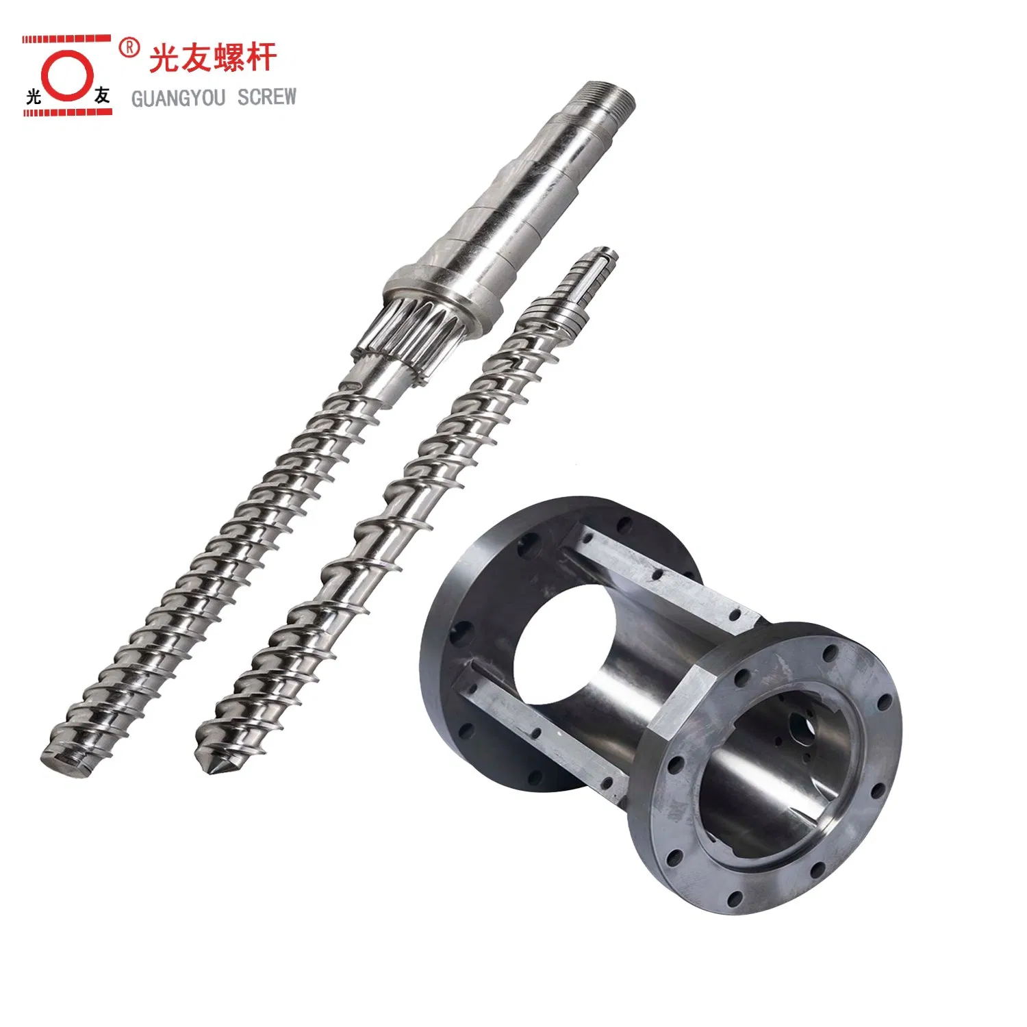 Chrome plated injection/extrusion screw at silindro