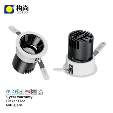 8W UGR 8-11 Cutout 55mm Spotlight - 5-Year Warranty, Flicker-Free, Anti-Glare COB LED Recessed Downlight for Hotels