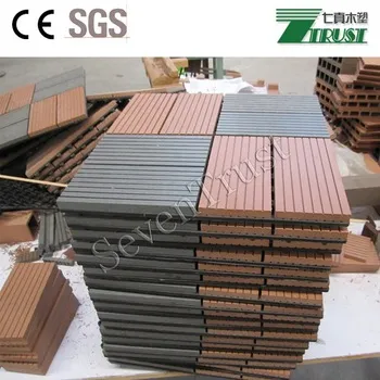 Easy-to-install waterproof DIY WPC interlocking outdoor decking tiles