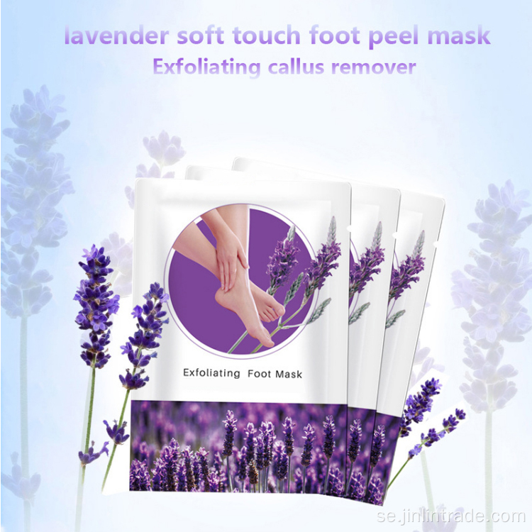 Grossistförsäljning fuktgivande fotmask strumpor lavendel fötter peeling