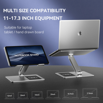 Soporte ergonómico para computadora portátil para escritorio de altura ajustable
