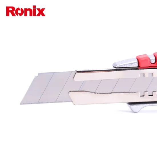 Ronix Auto Retractable Plastic Box Cutter with Rubber Coated Knife RH-3005