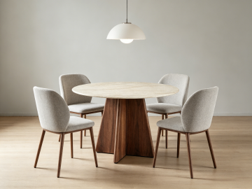 Round Dining Table for 4 to 6 People