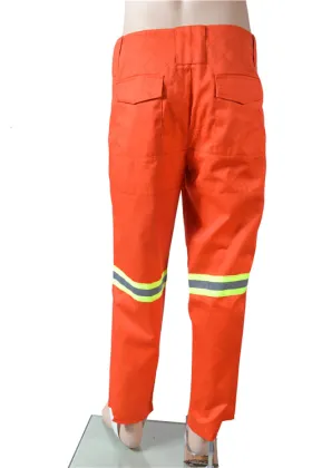 Orange Polyester/Cotton Pants