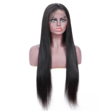 Malaysian Straight Human Hair Lace Front Wig For Black Women Natural Cuticle Aligned Human Hair 13X4 Lace Frontal Pre Plucked
