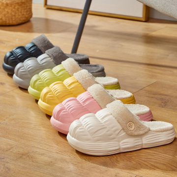 Winter Warm Cotton Slippers: Plush, Removable, and Washable