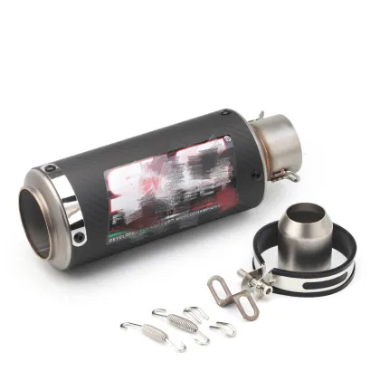 Universal 51mm 60mm Motorcycle Exhaust Pipe - GP-Project Imitation Micropole Muffler Carbon Fiber
