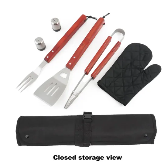 4-Piece BBQ Grill Set with Apron Direct from China Factory