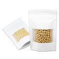 resealable brown kraft packaging zipper bags with window