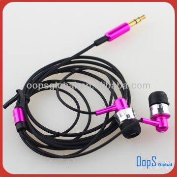 high quality colorful metal earphone