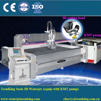 Teenking 5 axis waterjet cutting machine,KMT pump 3D waterjet,water-jet cutter