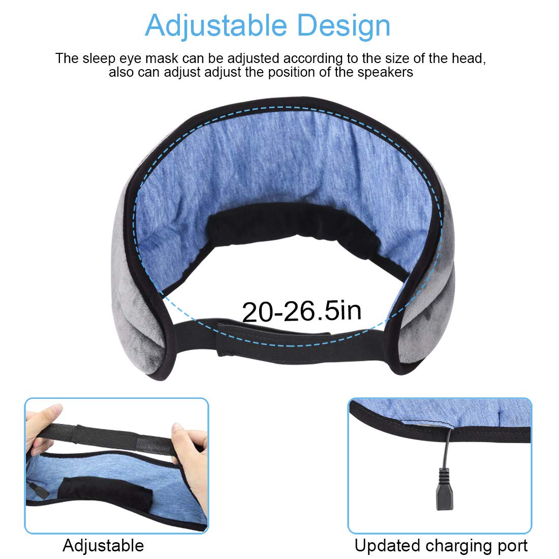 Wireless soft comfortable music Eyemask Adjustable design 