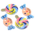 Cute Beauty Kawaii Sweet Spiral Rainbow Lollipop Candy Resin Cabochons Flatback For DIY Phone Decoration