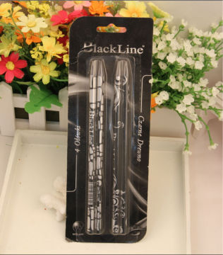 teenagers /round black wooden HB pencil/removing film printed /blister card/Wooden hb pencil