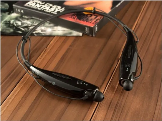 sports bluetooth in ear earphone neckband black color