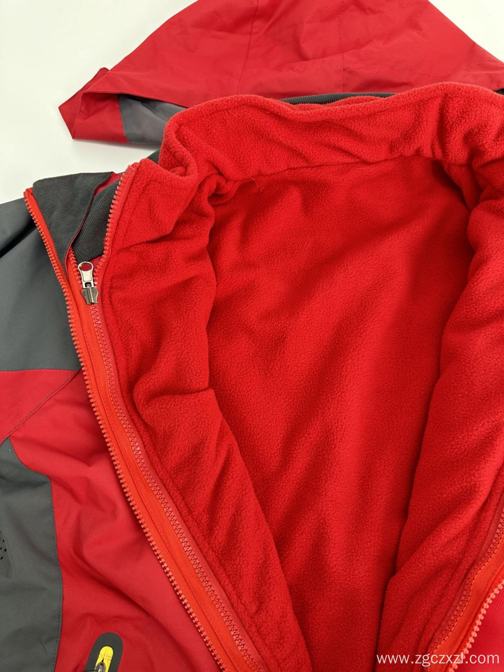 Winter fleece school jacket sea red