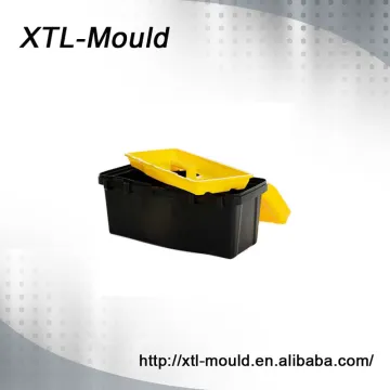 Injection molded plastic black tool box