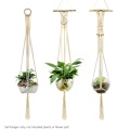 Knotted Macrame Plant Hanger Hook Vintage Cotton Line Hanging Basket Lifting Rope Hanging Flowerpot Pot Holder Garden Decoration