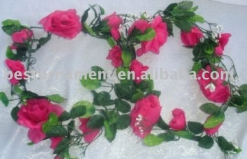 Silk Flower Garland for Wedding