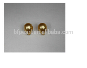 14-19mm gold raindrop shell pearl