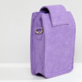 Borsa a tracolla decorativa a catena con rivetti viola