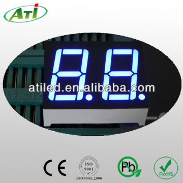 0.56 inch blue 2 digit 7 segment LED display