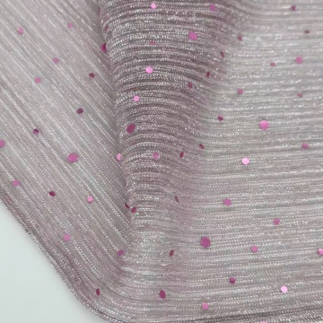Polyester-Pailletten-Crinkle-Mesh-Stoff
