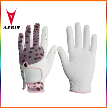 Ladies fashion cabretta leather golf gloves