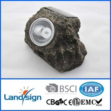 decorative solar stone garden rock light