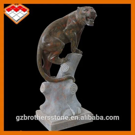 Stone carving and sculpture type life-size animal sculpture outdoor decorative granite leopard sculpture