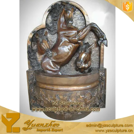 high quality indoor cast brass horse fountain sculpture for sale