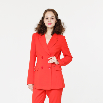 Doubel Breasted Long Sleeve Suit Blazer