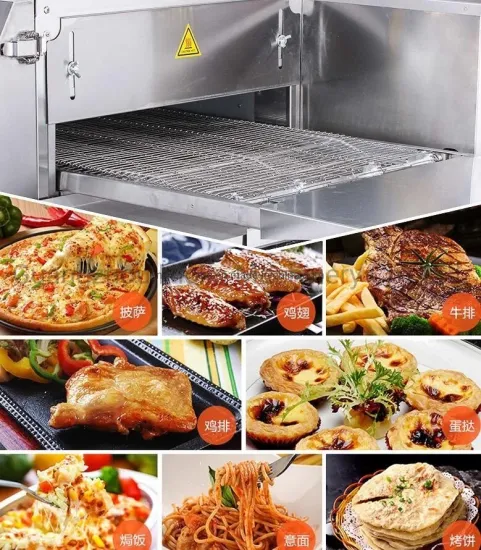 2022 Hot Sale 32 Inches Stainless Steel Electric Conveyor Belt Pizza Oven