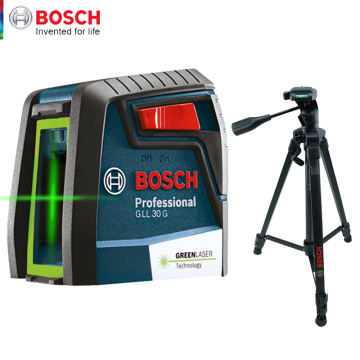 BOSCH Laser Level GLL30G Green Light Horizontal And Vertical High Precision Two-line Instrument Indoor And Outdoor Spirit Level